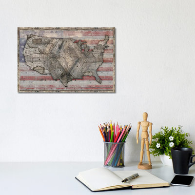 USA Map Forever by Diego Tirigall - Wrapped Canvas Print