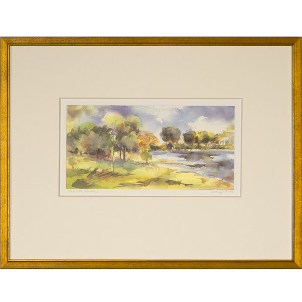 «Lakeside Green» par Daughdrill - peinture encadrée