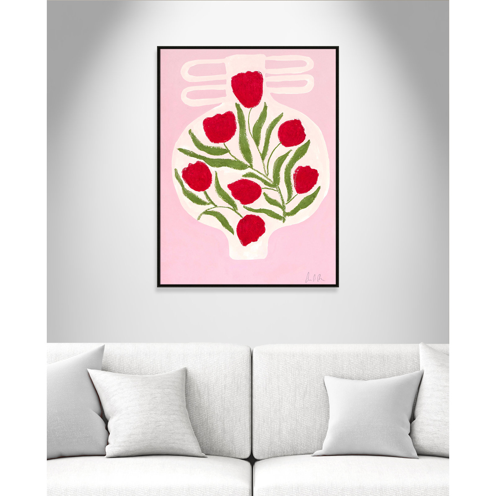 Vase No. 02 Print by Camilla Bergqvist, Espresso, 49.5" H x 37.5" W