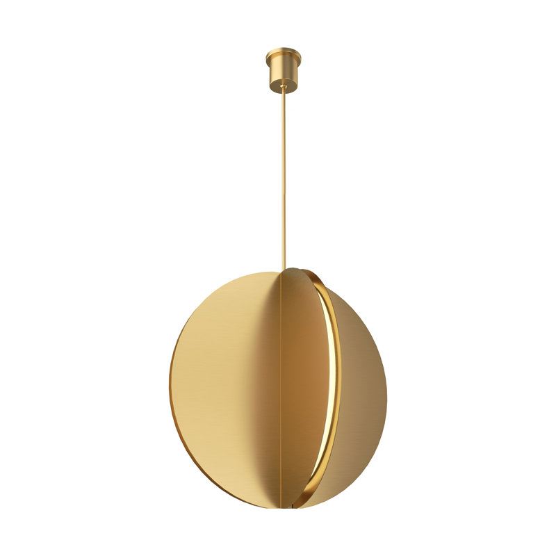 Bau 1 - Light LED Pendant, Aged Brass