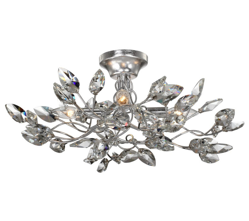 Bosley Semi Flush Mount, Silver Leaf