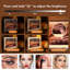 Grand miroir de maquillage de style hollywoodien avec éclairage, 3 modes d'éclairage de couleur, commande tactile, grossissement de 10x