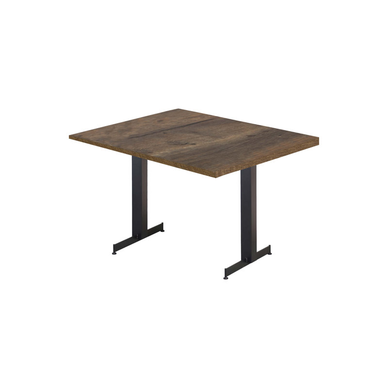 Metal Base Dining Table, Brown