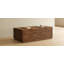 Banc de rangement Mid-Century moderne avec finition grain de bois - Banc d'appoint rétro de 47 pouces avec couvercle à charnière pour le salon, la chambre à coucher ou le vestibule