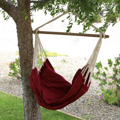 Hanging Hammock Swing Chair for Indoor & Outdoor Use Burgandy