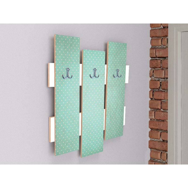 Portemanteaux mural blanc / vert Carsdale