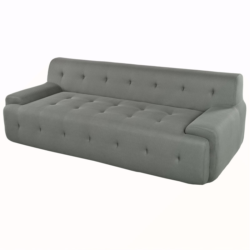 U_Style Canapé rembourré capitonné de style moderne minimaliste de 86,2 po à 3 sièges pour salon, chambre à coucher et appartement