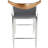 Upholstered Faux Leather Counter Stool with Stainless Steel Frame-394331545