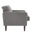 Fauteuil club capitonné avec accoudoirs carrés en velours côtelé gris clair Iliana avec 2 coussins-1412497952