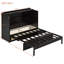 Lit escamotable double avec grands tiroirs, espresso-1442220428