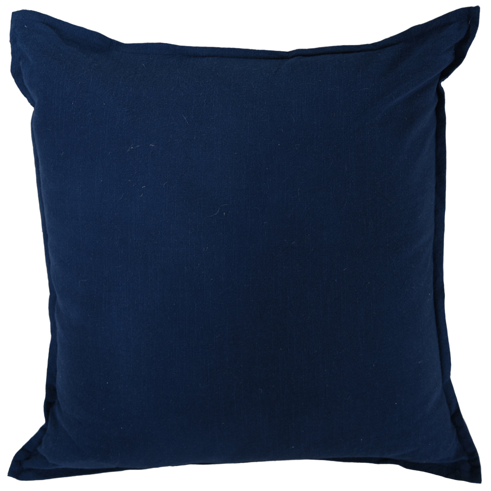 100% Cotton Poly Filled Throw Pillow, Poly Fill, Navy