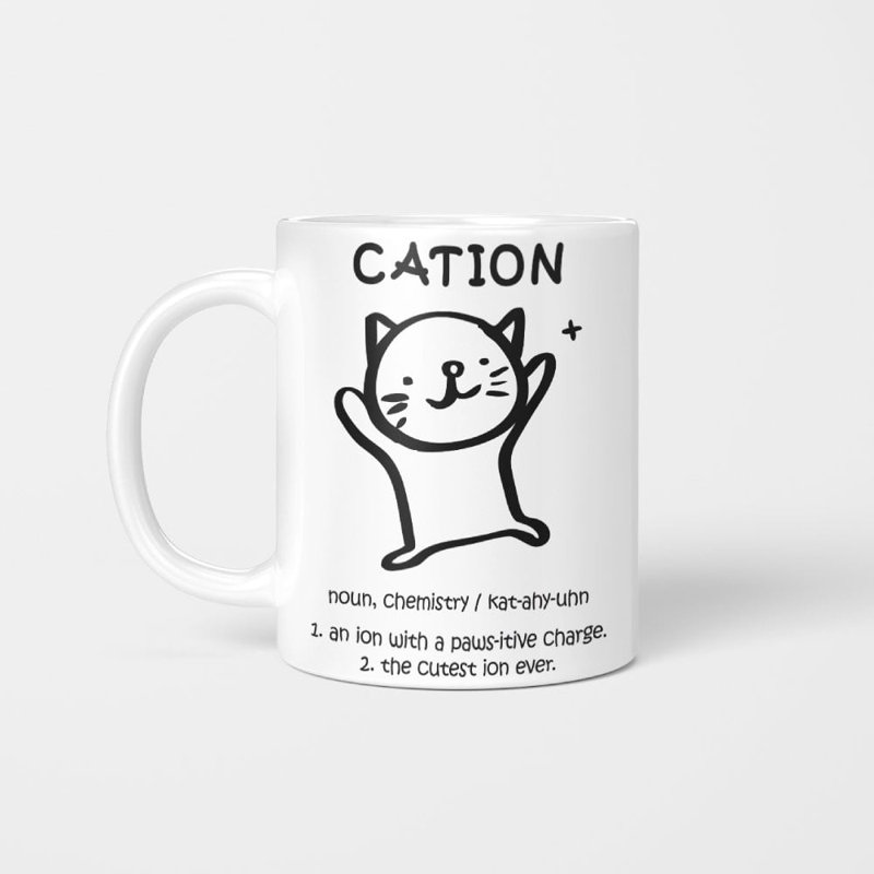 Cation Definition Ion Paws-itive Charge Mug