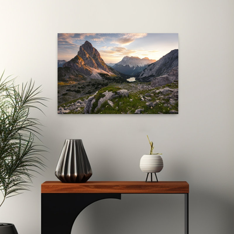 «Paradise View Abstract Contemporary Flower Landscape», reproduction d'art murale, 16" H x 24" W