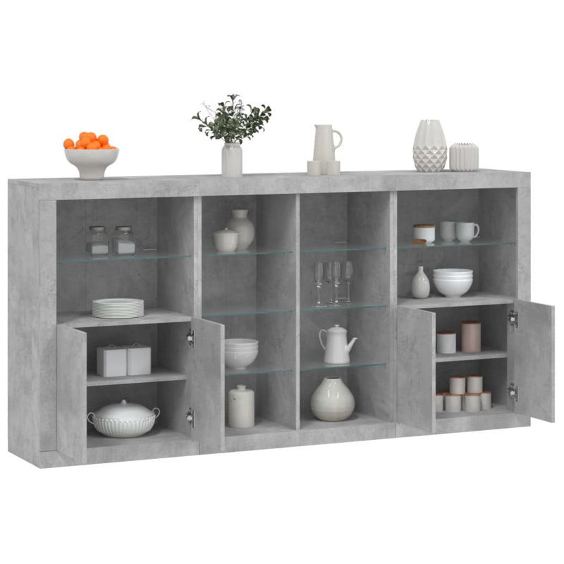 Badhir 202cm Sideboard, Concrete Grey