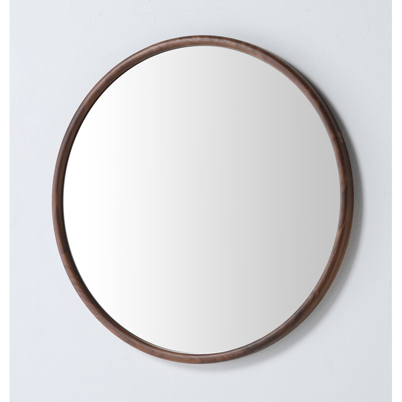 Zen , Rond, 35,43 po x 35,43 po, Noyer