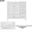 Meuble-lavabo simple 36 po avec plateau en céramique Shivnath-855326278