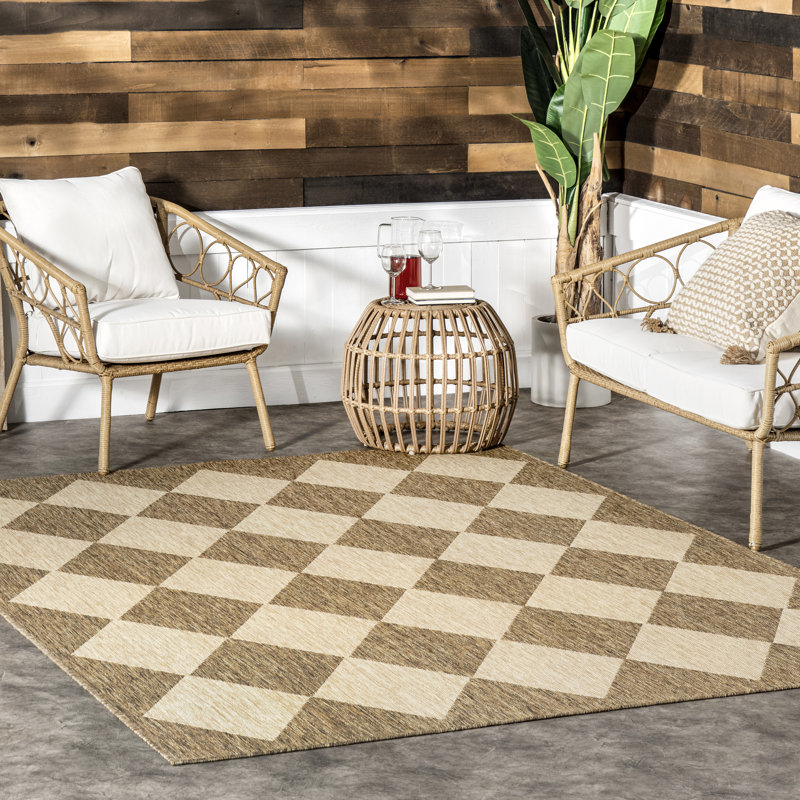 Cape Trellis Indoor/Outdoor Area Rug, Square 8'