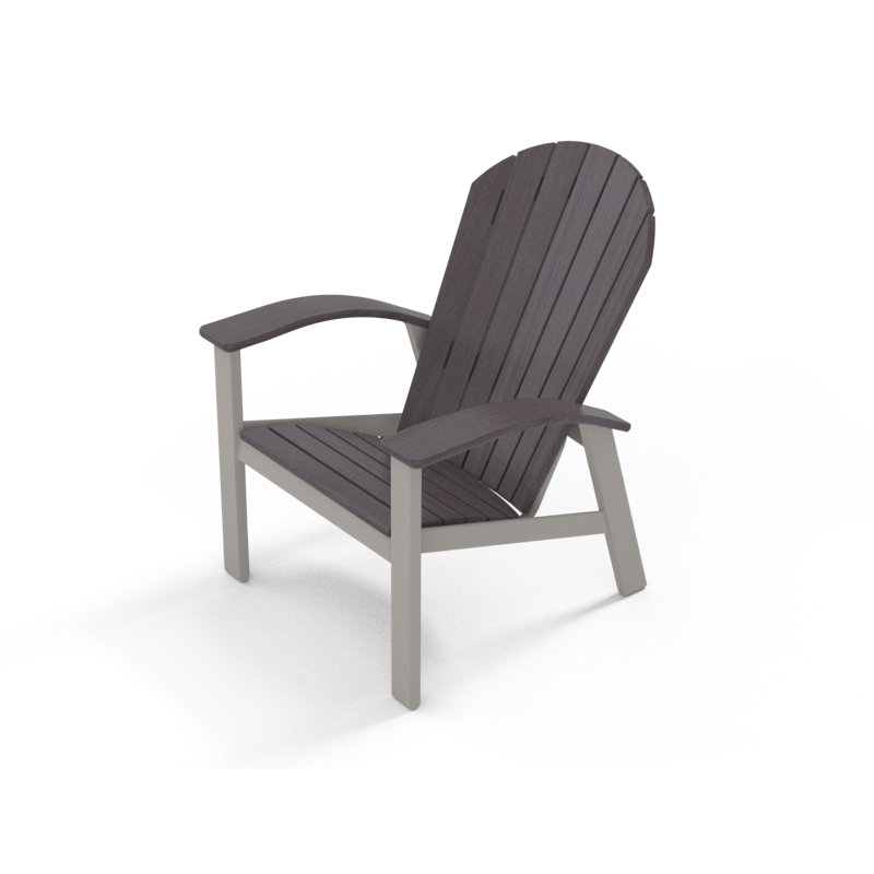 Augusto Outdoor Adirondack Chair, Boardwalk, Warm Gray