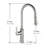 Single-Handle Pull-Down Sprayer Kitchen Faucet in Chrome
