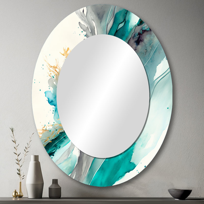 Miroir mural célébrations en bleu turquoise - Célébrations, 43 po x 33 po