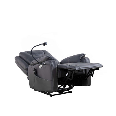 Cooperman Leather Power Recliner Chair by Latitude Run