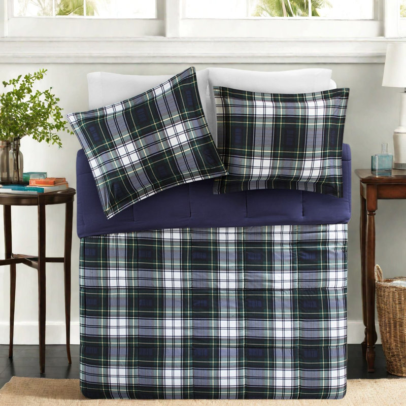 All Season 3m Scotchgard Microfiber Bedding Set, Navy Comforter