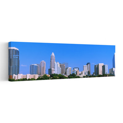City Skyline, Charlotte, Mecklenburg County, Caroline du Nord, États-Unis, art moderne abstrait, art mural de la ville