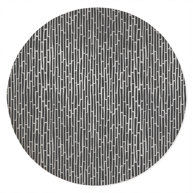 Cultural Rows Non-Slip Outdoor Rug, Round 5'