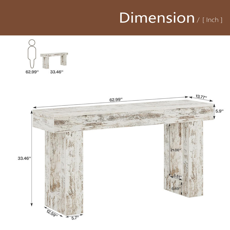 Meuble télé stable, console élégante, Blanc rétro