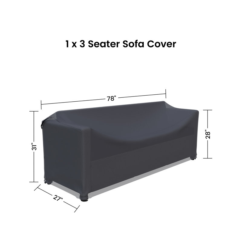 76.75" Wide Outdoor Patio Sofa Cover