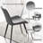 45.67''L Round Dining Table Set, Mid Century Modern Round Kitchen Table-1334322075-1286767921-1285463881