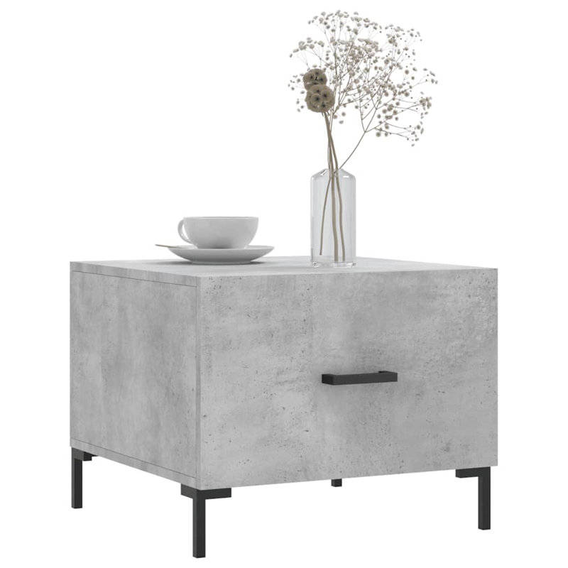 Four Leg Coffee Table with Storage, concrete grey