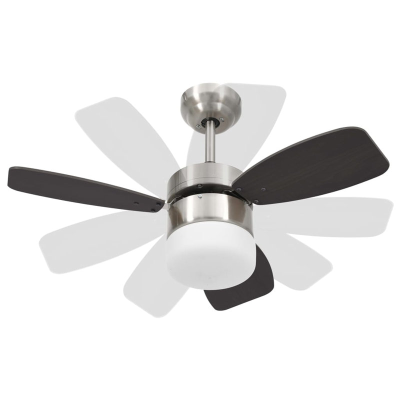 Burrell 76cm Ceiling Fan with LED Lights, Black
