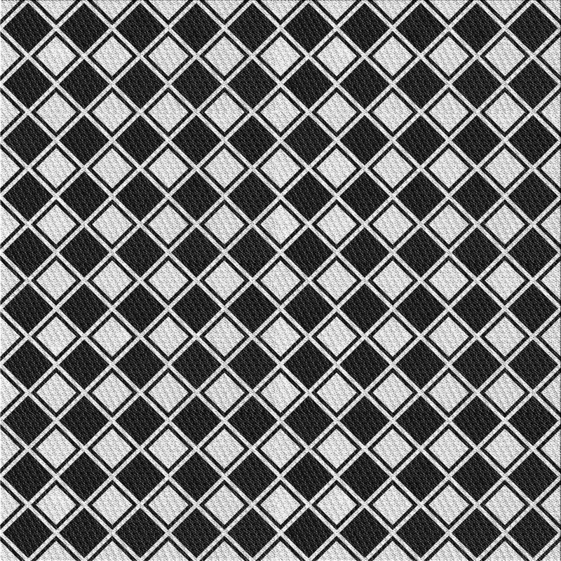 Tapis noir/gris à motifs, Carré 5 pi