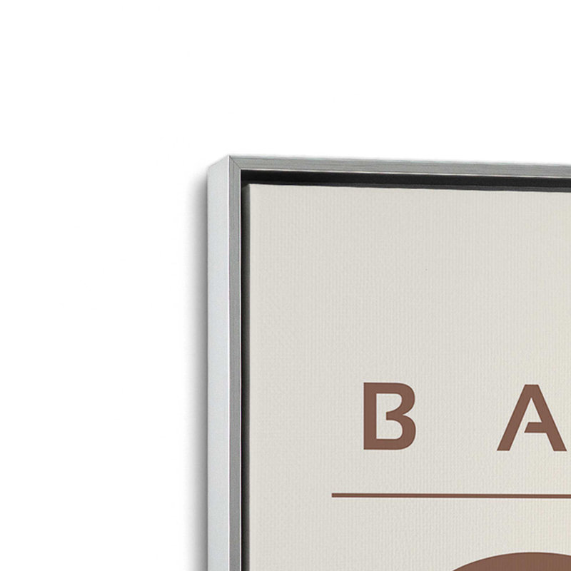 Ensemble de 2 circuits bruns rétro, H 49 po x l 66 po, Cadre flottant en chrome poli