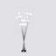 Lampe sur pied en aluminium 61,5 po à 61 lumières DEL Aluminun-738323188