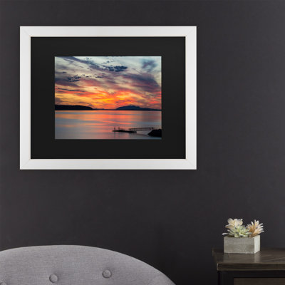 «Sunset Pier» par Pierre Leclerc - reproduction de photo sur toile encadrée