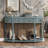 52''Modern and Contemporary Curved Console Table Sofa Table Entryway Table for Hallway Living Room with 4 Drawers and 1 Shelf-128660595-128660594