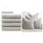 Set Of 4 18X18 Inch Light Gray Polyester Throw Pillow Covers, Farmhouse Boho Accent For Sofa-124328315