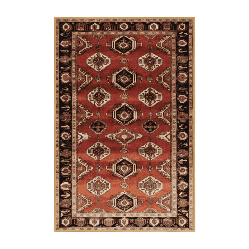 Tapis brun lavable à la machine, Rectangulaire 7 pi x 10 pi