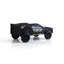 Lit simple moderne de style moderne de style Jeep rapide avec finition ultrabrillante veilleuses à DEL sur les phares, structure métallique, finition noire