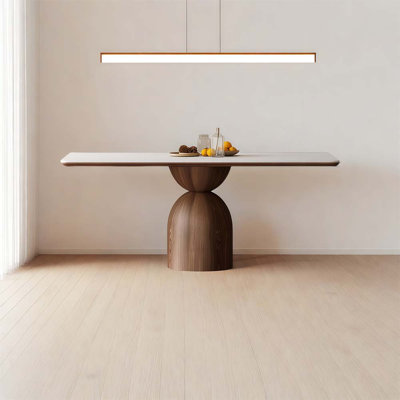 Modern Rectangular Stone Slab Conference Table