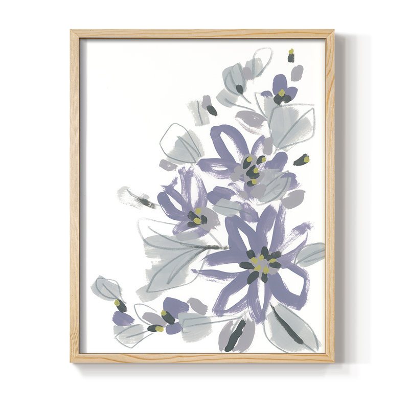 Periwinkle Patch IV, reproduction encadrée - bois massif, H 15 po x l 12 po
