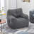 Aeri Compression Medium Adult Soft Fabric Bean Bag Chair With Foam Filled-1337662324