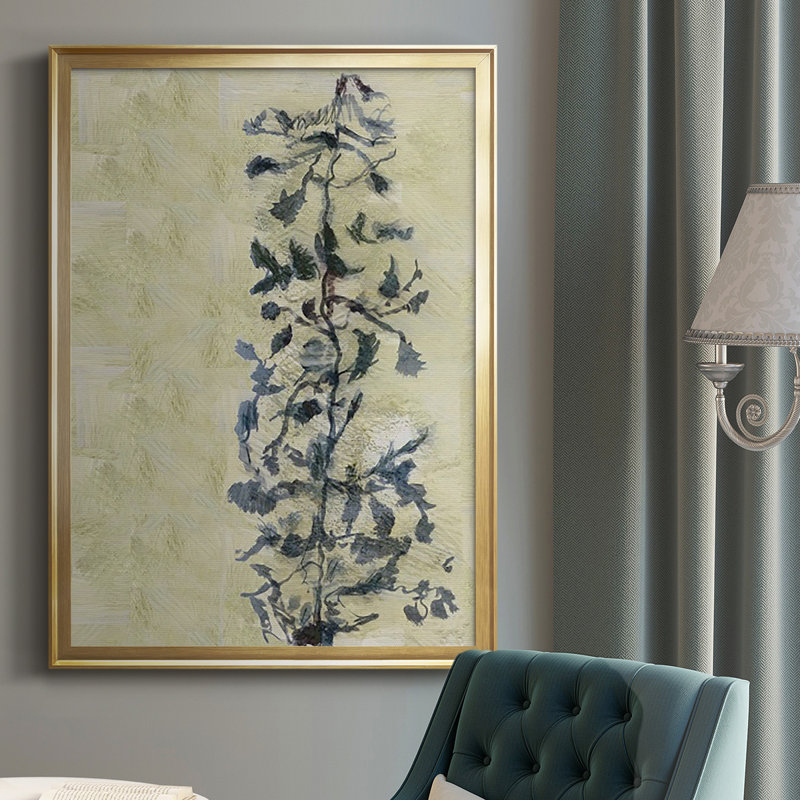 «Chinoiserie 2 Tan I», reproduction encadrée de qualité supérieure, prête à être accrochée, H 24,5 po x l 18,5 po, Or