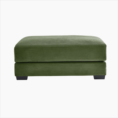28 repose-pieds en velours côtelé - vert