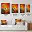 Mystic Wandering Through The Rainbow Desert I - Abstract Landscape Very Large Wall Clocks-99635149