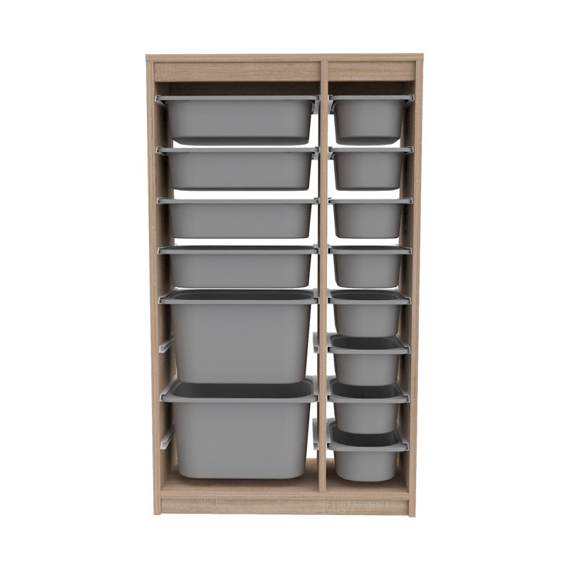 Armoire polyvalente moderne | 100% panneau de particules enduit de mélamine, épaisseur: 0,7 pouce | Comprend de nombreuses tablettes, des pieds en plastique et une conception murale | Parfait pour le bureau à domicile, le salon ou les solutions de rang