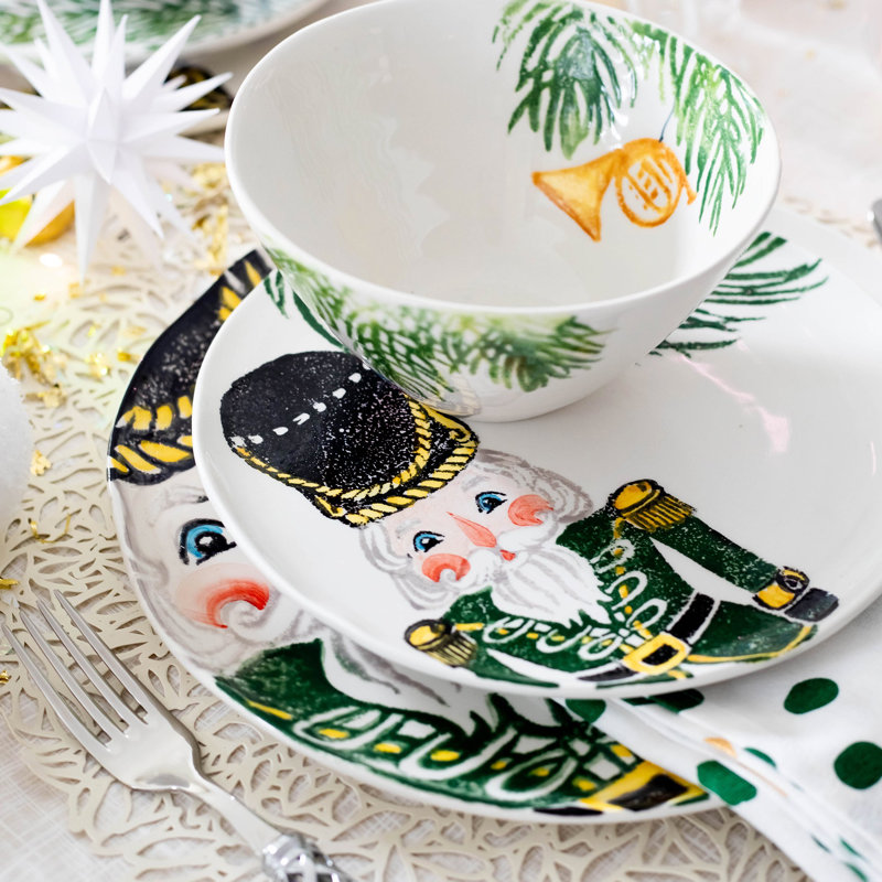 Nutcrackers Salad Plate, Green
