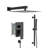 12 Inch Ceiling Mounted Shower System Rain Mixer Shower Combo Set Square Shower Head with Slide Bar-102193241